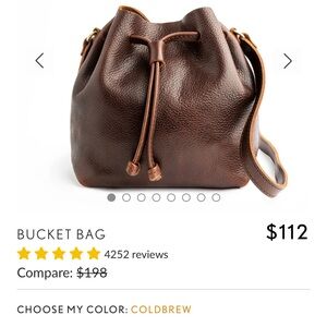 Portland leather large bucket bag